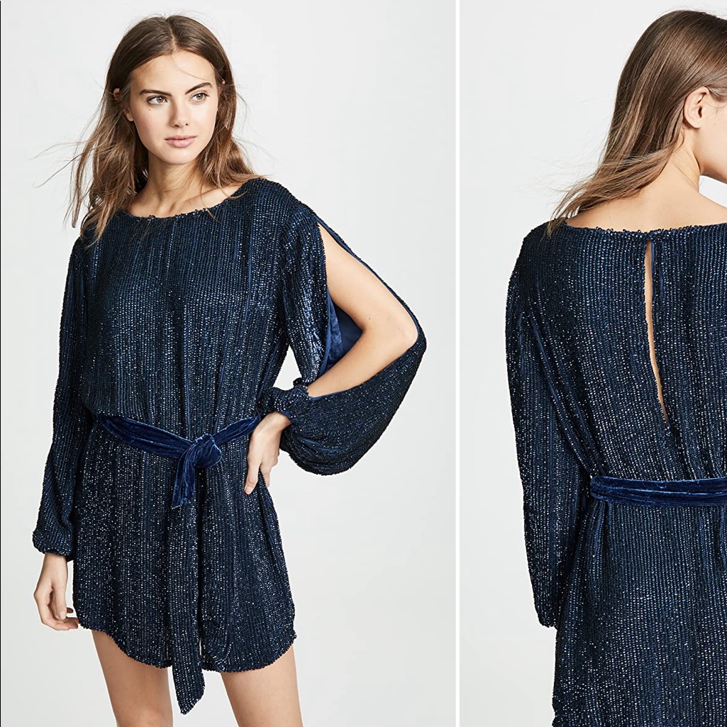 Navy Sequined Selma Mini